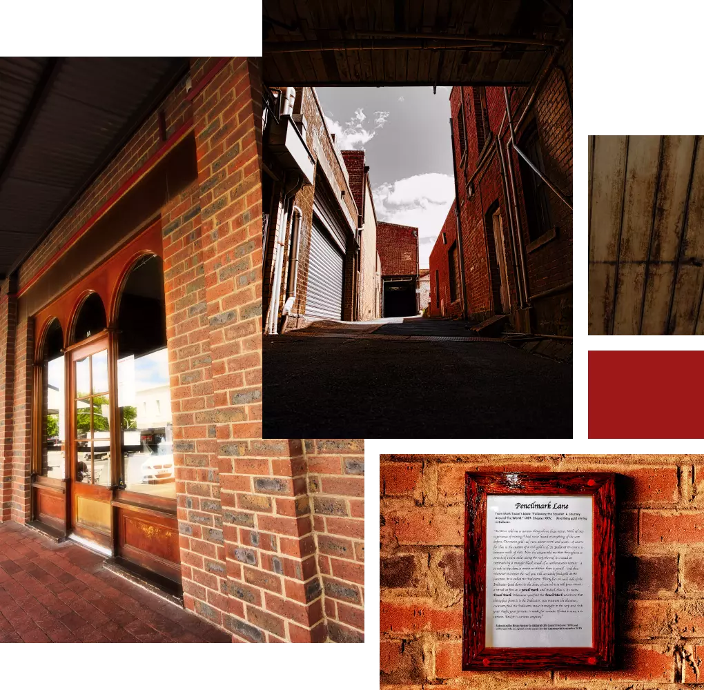 Harry Limes restaurant with historic surrounds and architecture of Candlebark Lane Ballarat